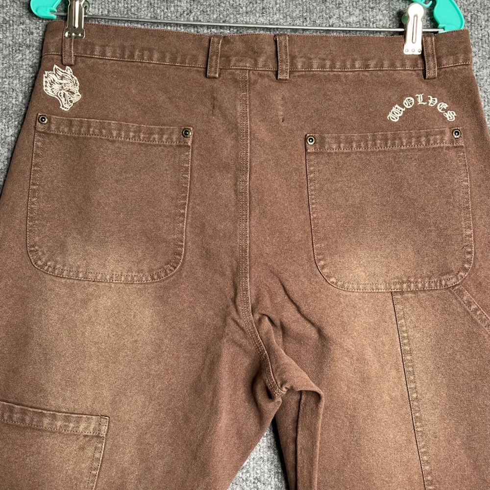 Darc Sport Chopper Hoffa Flare Pants Redwood Brown Mens 32 Double Knee NEW - Picture 9 of 12